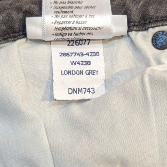 Paige Verdugo Ankle Skinny Raw Hem Women's Jeans in London Grey (29) - Picture 8 of 8